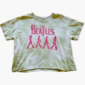 ✦ Beatles ✦ Tie Dye Crop Band Tee ✦ Size XS